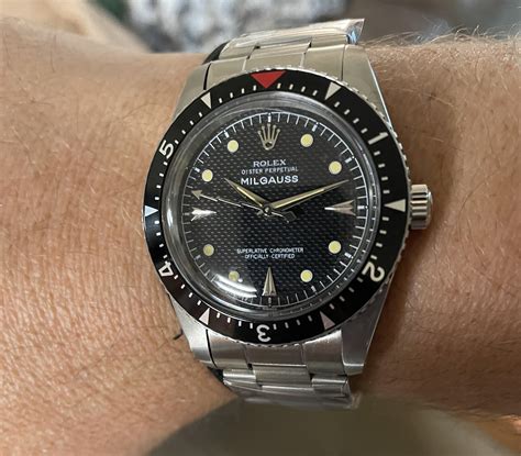 rolex honeycomb dial|This Unwanted Rolex Milgauss 6541 No.